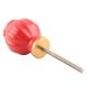 Solid Red Umbrella Ceramic Cabinet Knob